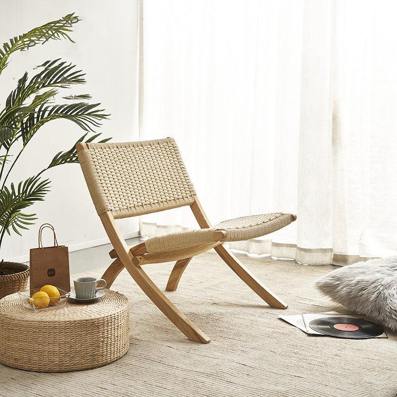 Achmad Rattan Folding Chair - HomeCozify