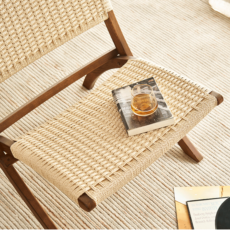 Achmad Rattan Folding Chair - HomeCozify
