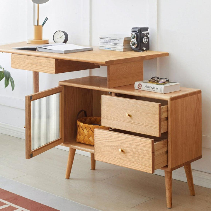 Adel Desk with Cabinet - HomeCozify