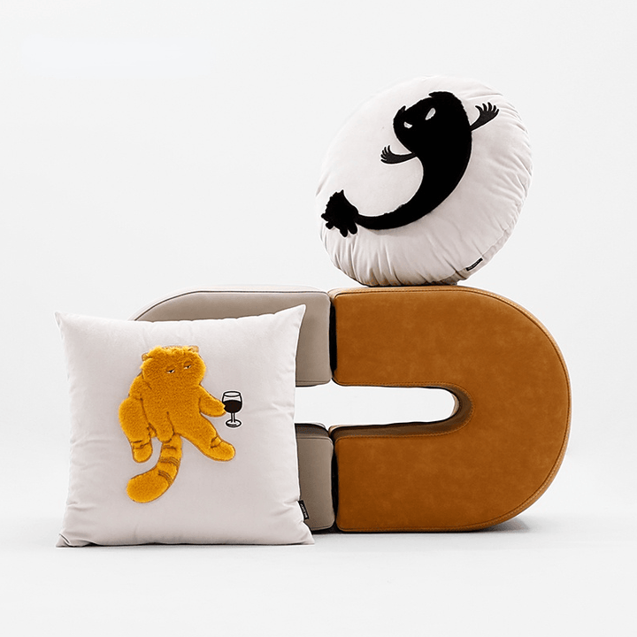 Animal Plush Cat Pillow - HomeCozify