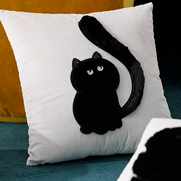Animal Plush Cat Pillow - HomeCozify