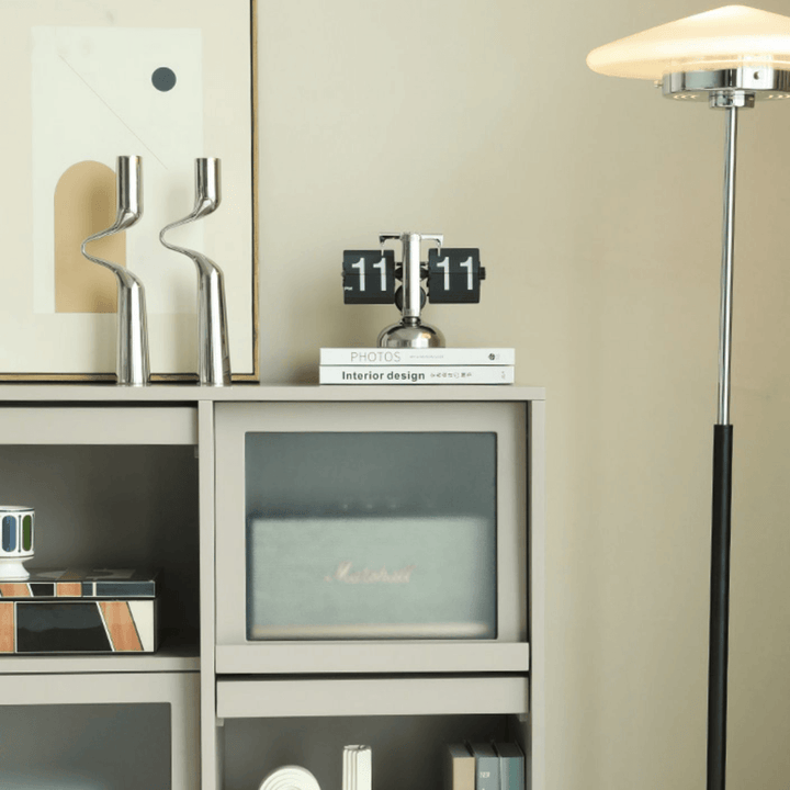 Attila Bookcase with Tilt Up Door - HomeCozify