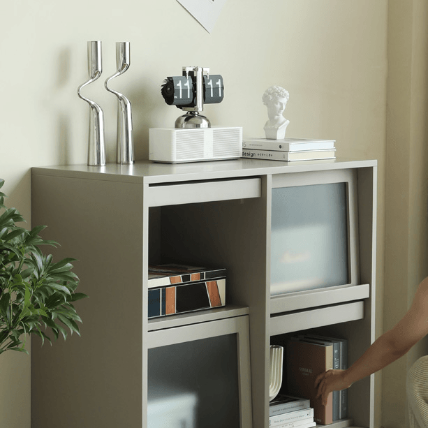 Attila Bookcase with Tilt Up Door - HomeCozify