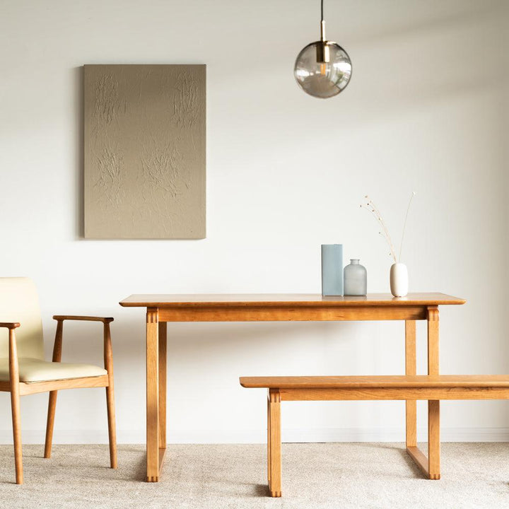 Augusto Solid Wood Dining Table - HomeCozify