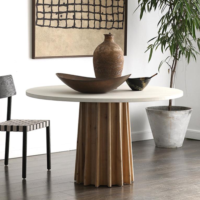 Baier Round Slate Dining Table - HomeCozify