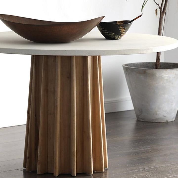 Baier Round Slate Dining Table - HomeCozify