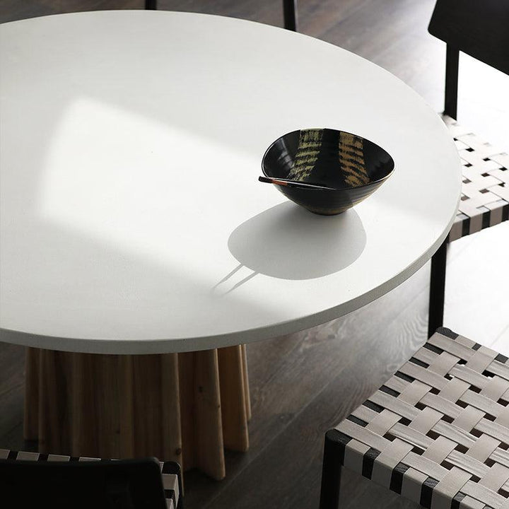Baier Round Slate Dining Table - HomeCozify