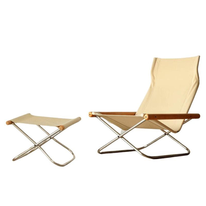 Belinda Canva Folding Lounger Chair - HomeCozify
