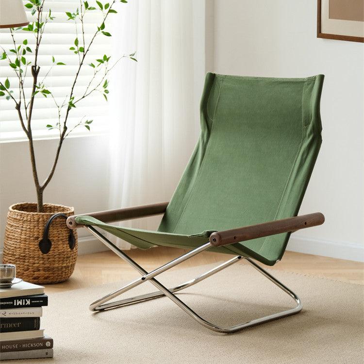 Belinda Canva Folding Lounger Chair - HomeCozify