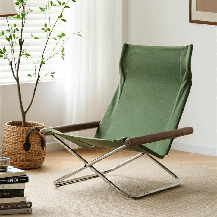 Belinda Canva Folding Lounger Chair - HomeCozify