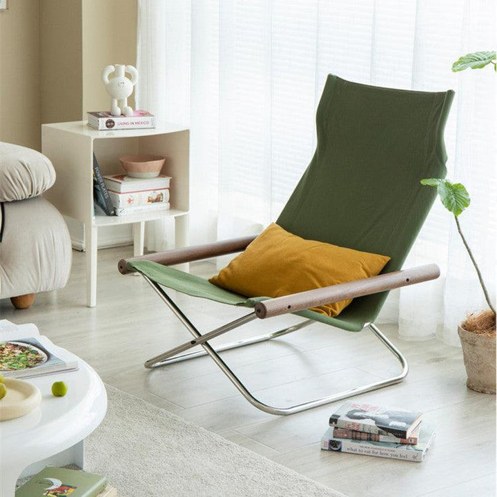 Belinda Canva Folding Lounger Chair - HomeCozify