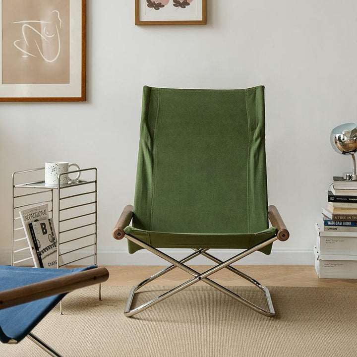 Belinda Canva Folding Lounger Chair - HomeCozify