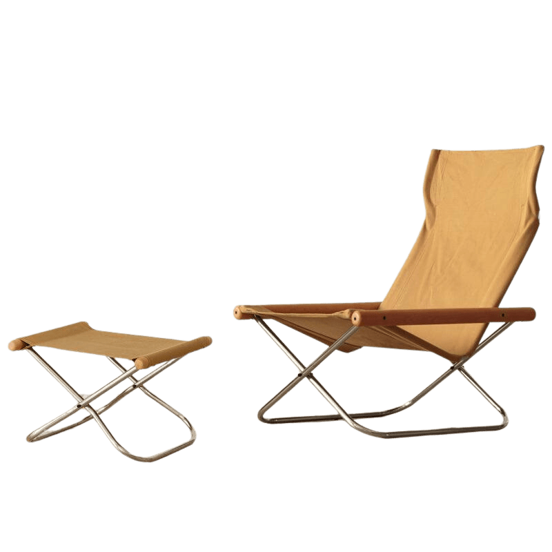 Belinda Canva Folding Lounger Chair - HomeCozify