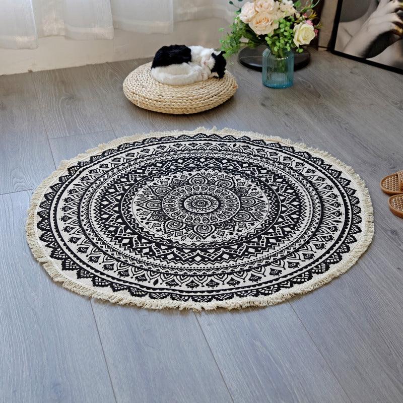 Blooming Lotus Round Rugs - HomeCozify
