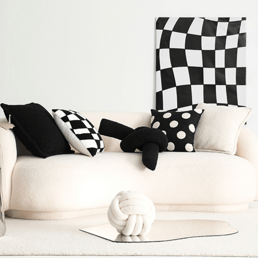 Checkerboard Color Shaped Pillow - HomeCozify