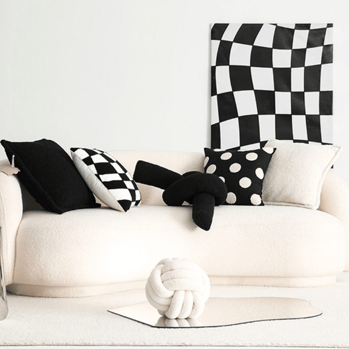 Checkerboard Color Shaped Pillow - HomeCozify