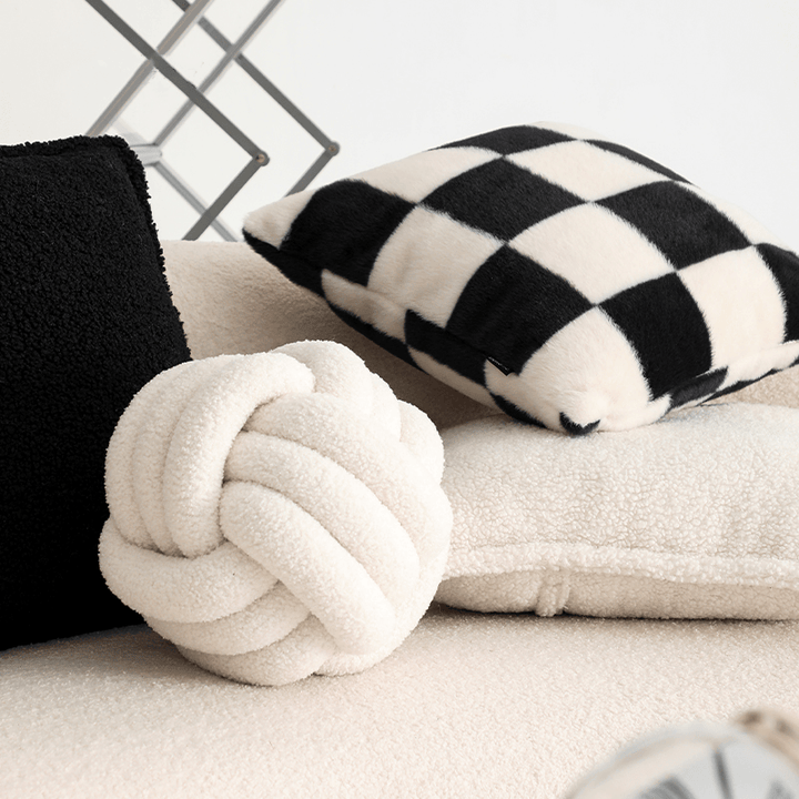 Checkerboard Color Shaped Pillow - HomeCozify