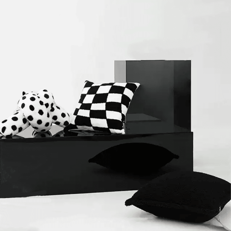 Checkerboard Color Shaped Pillow - HomeCozify