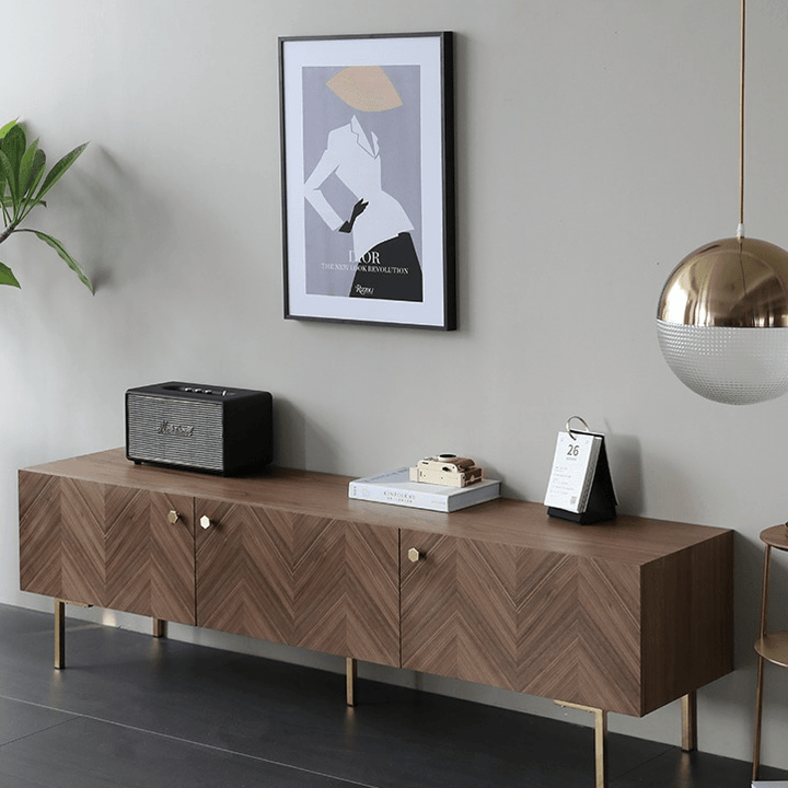 Csepel Herringbone TV Stand - HomeCozify