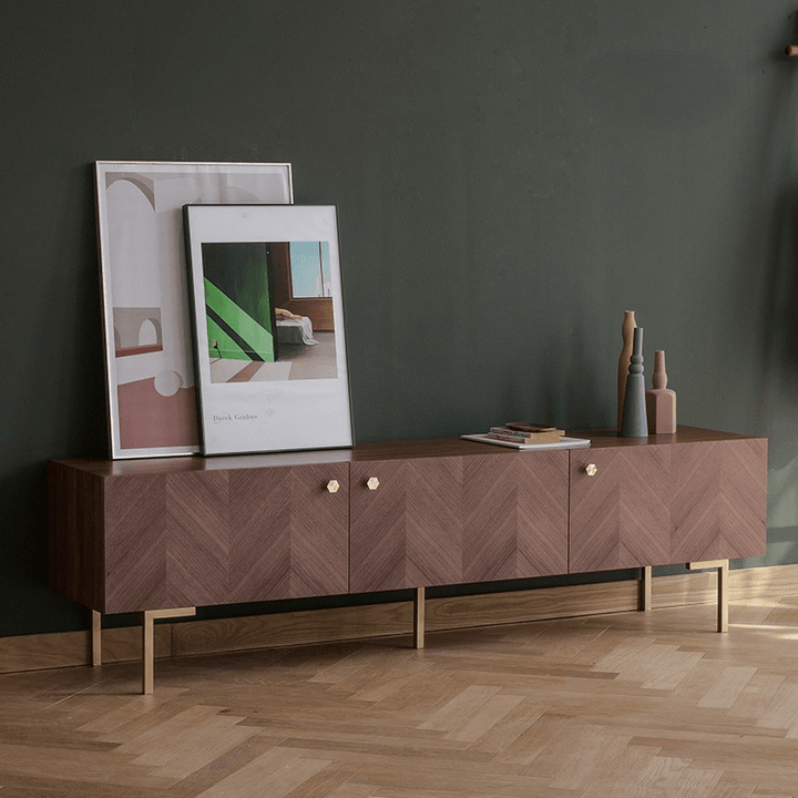 Csepel Herringbone TV Stand - HomeCozify