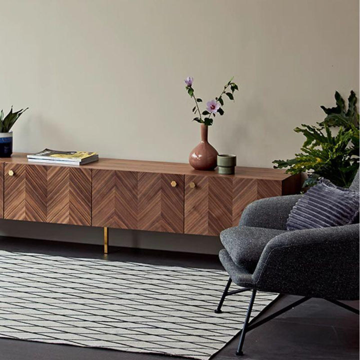 Csepel Herringbone TV Stand - HomeCozify