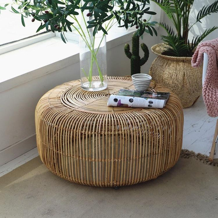 Enzo Hand-woven Rattan Coffee Table - HomeCozify