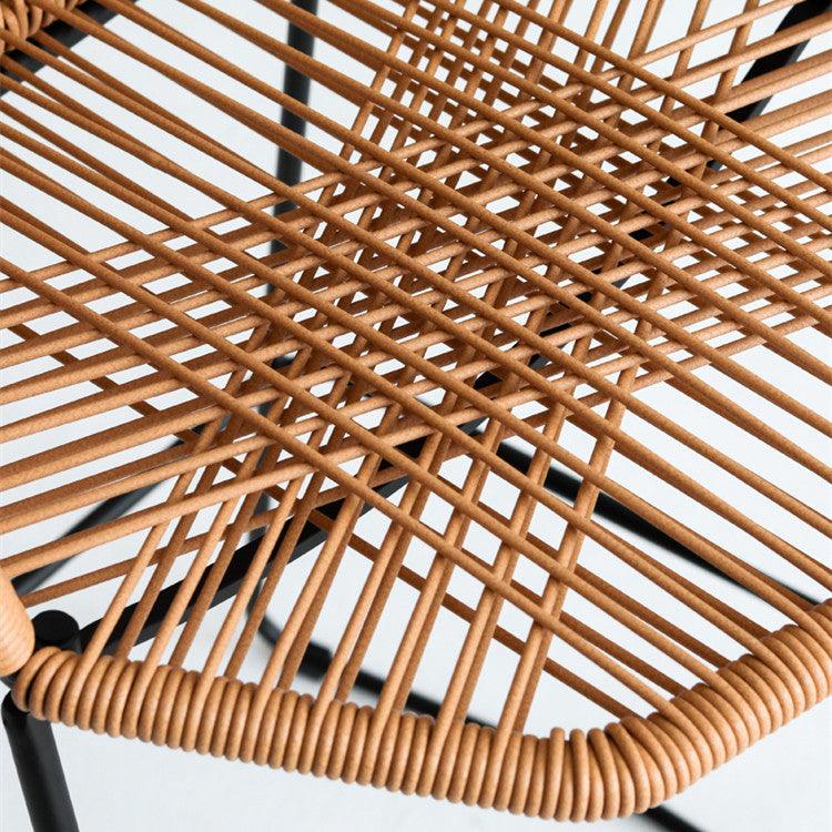 Flamur Plastic Rattan Bar Stool (Set of 2) - HomeCozify