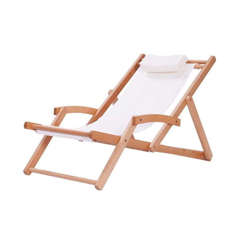 Foldable Solid Beachwood Chair - HomeCozify