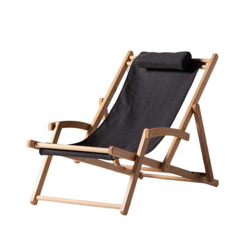 Foldable Solid Beachwood Chair - HomeCozify