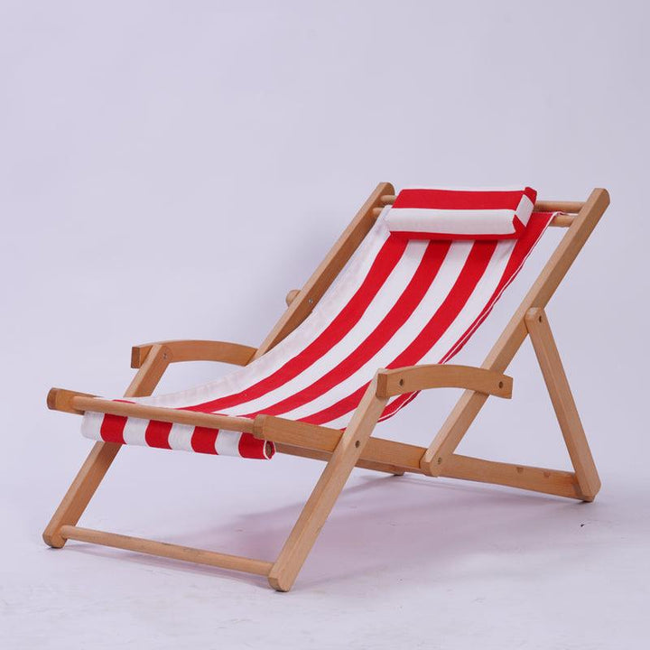 Foldable Solid Beachwood Chair - HomeCozify