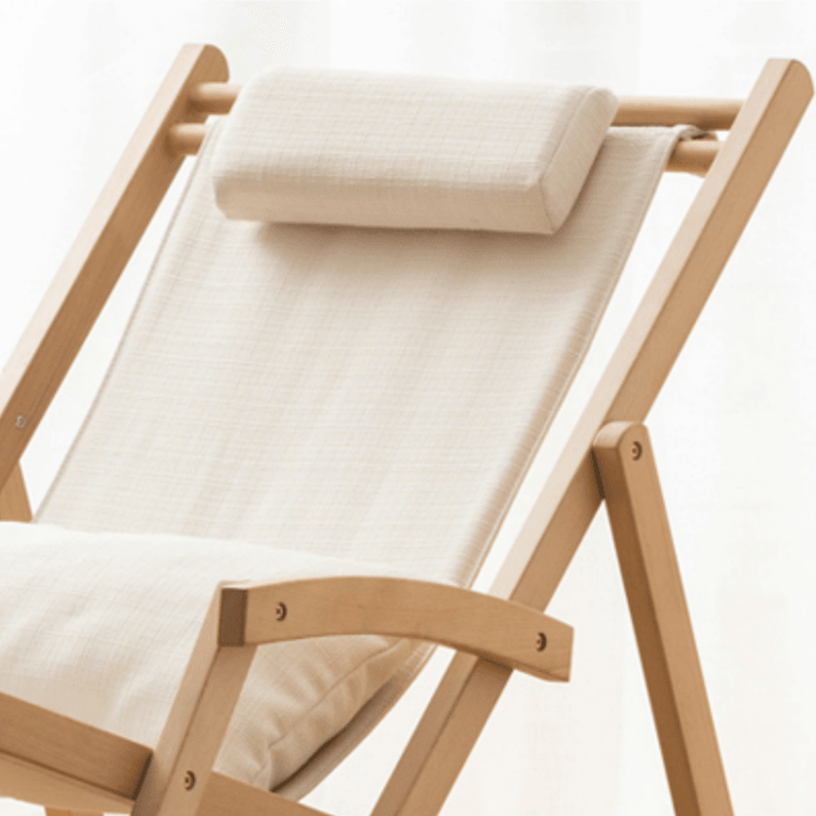 Foldable Solid Beachwood Chair - HomeCozify
