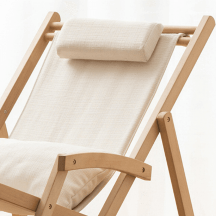 Foldable Solid Beachwood Chair - HomeCozify
