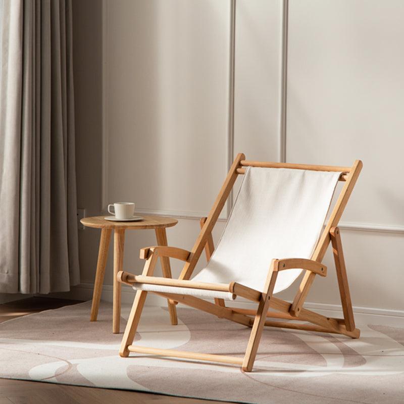 Foldable Solid Beachwood Chair - HomeCozify