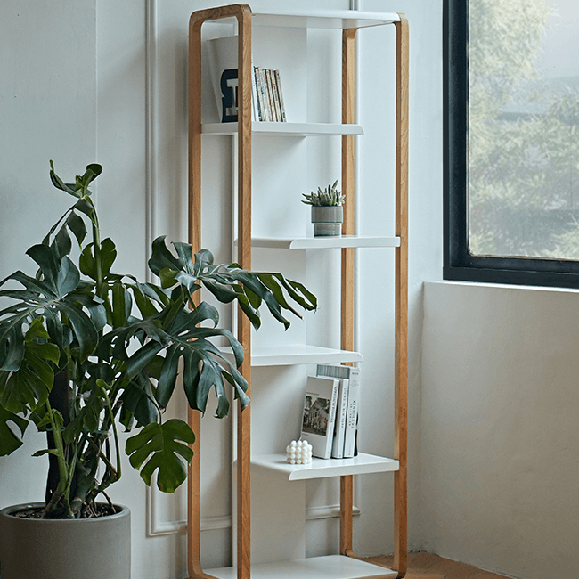 Gizela Solid Wood Bookcase - HomeCozify