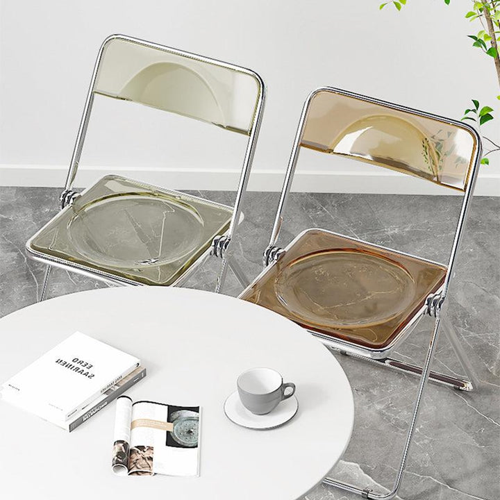 Greta Acrylic Folding Dining Chair (Set of 2) - HomeCozify