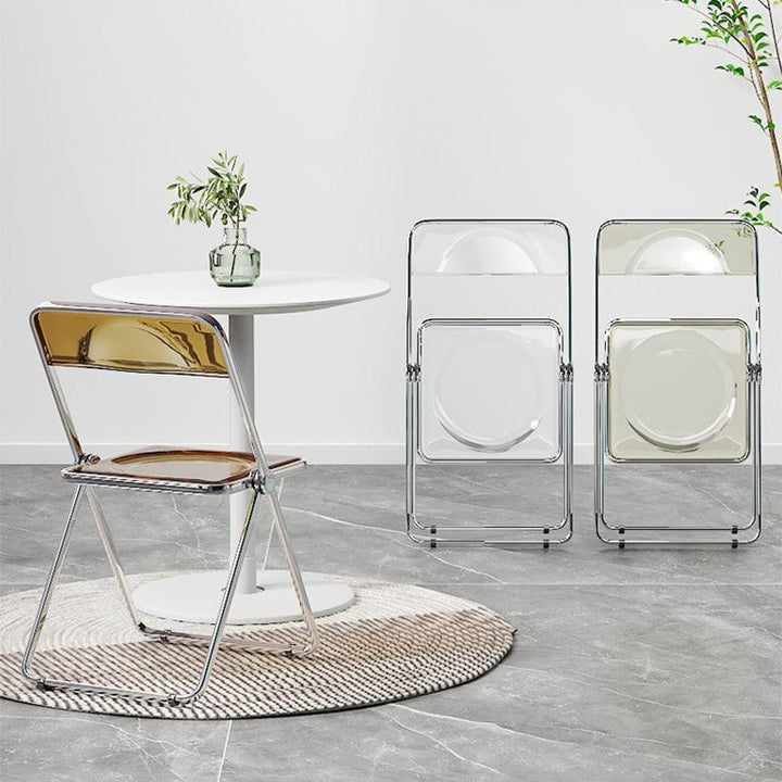 Greta Acrylic Folding Dining Chair (Set of 2) - HomeCozify