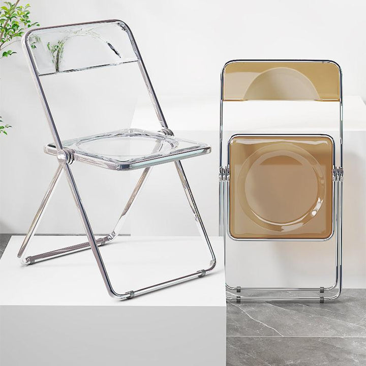 Greta Acrylic Folding Dining Chair (Set of 2) - HomeCozify