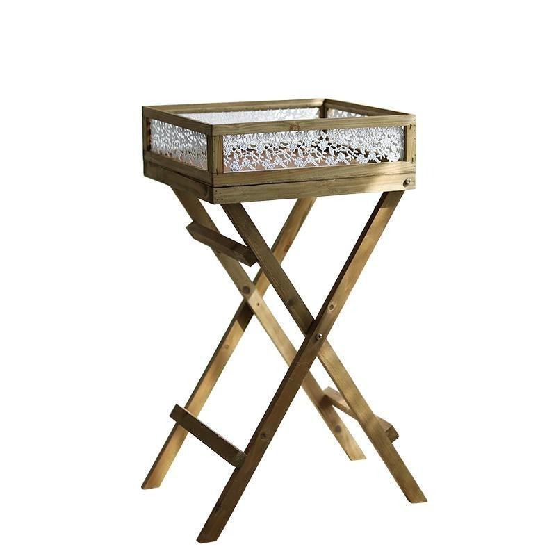 Herbert Foldable Double-Shelf Plant Stand - HomeCozify