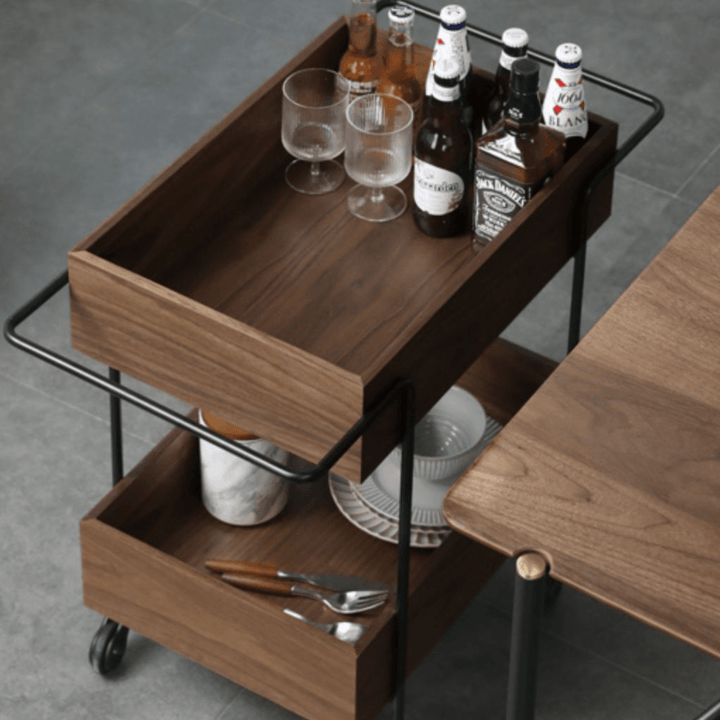 Imogen Wood Kitchen Trolley - HomeCozify
