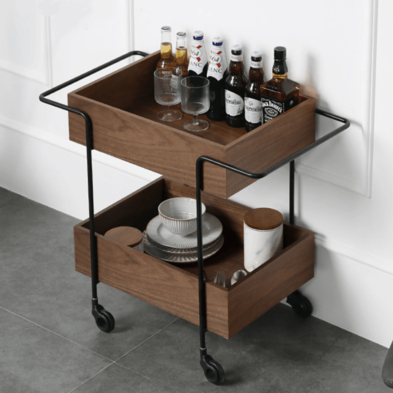 Imogen Wood Kitchen Trolley - HomeCozify