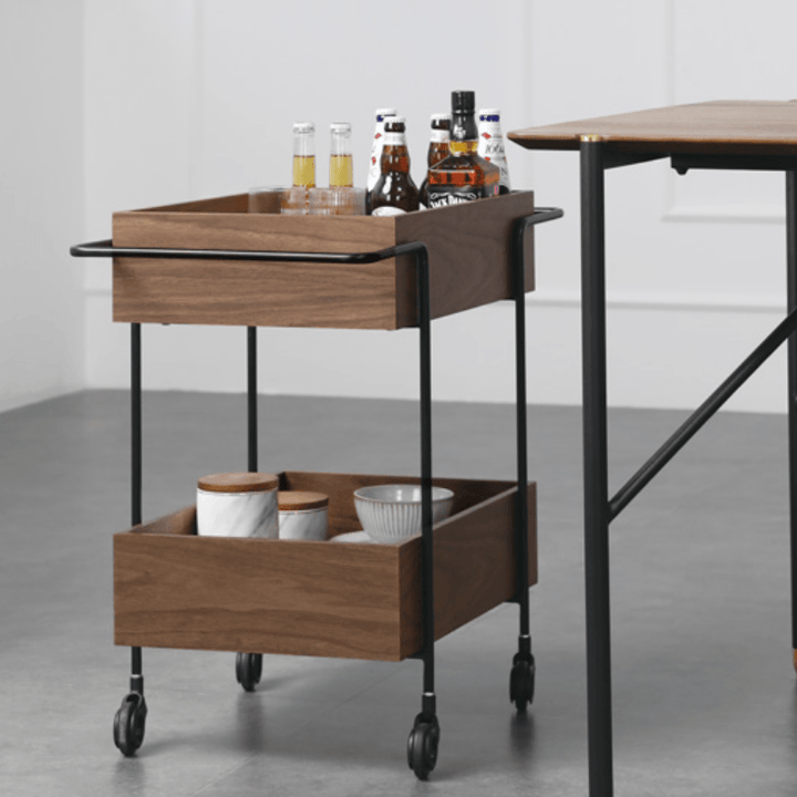 Imogen Wood Kitchen Trolley - HomeCozify