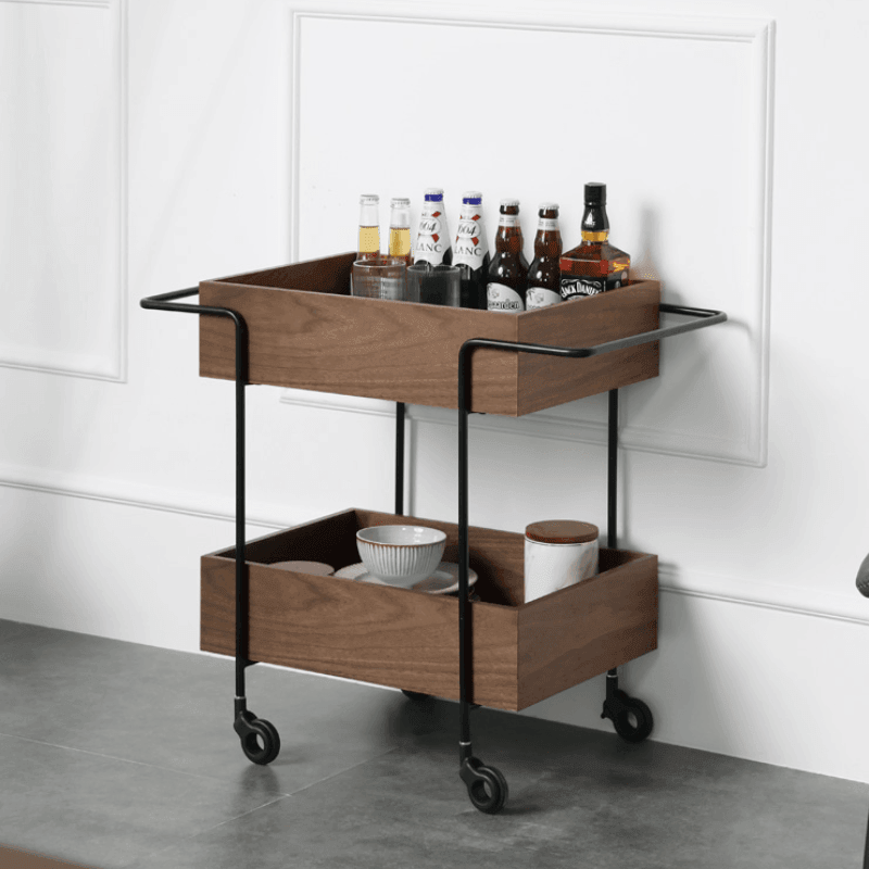 Imogen Wood Kitchen Trolley - HomeCozify