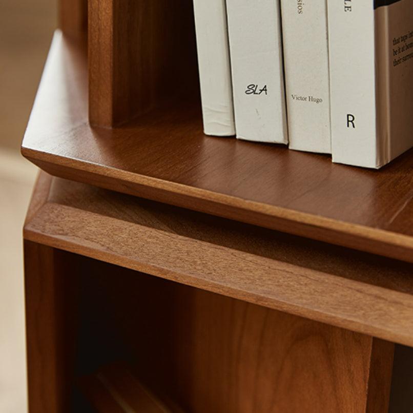 Janne Revolving Geometric Bookcase - HomeCozify