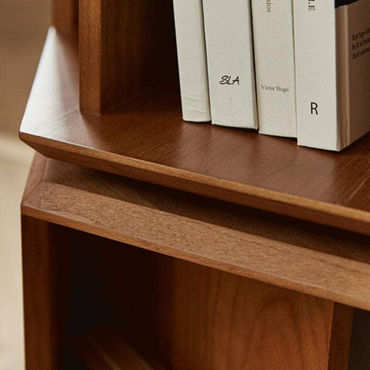 Janne Revolving Geometric Bookcase - HomeCozify