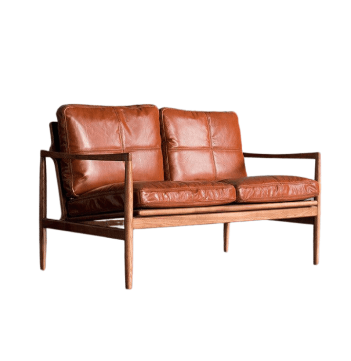 Karola Leather Sofa - HomeCozify
