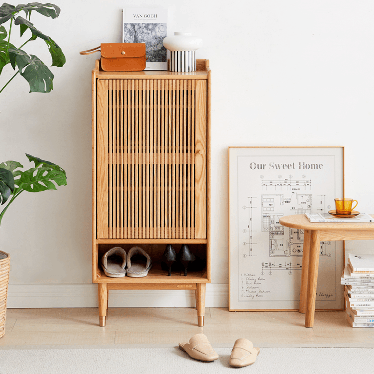 Lauren Solid Wood Shoe Cabinet - HomeCozify