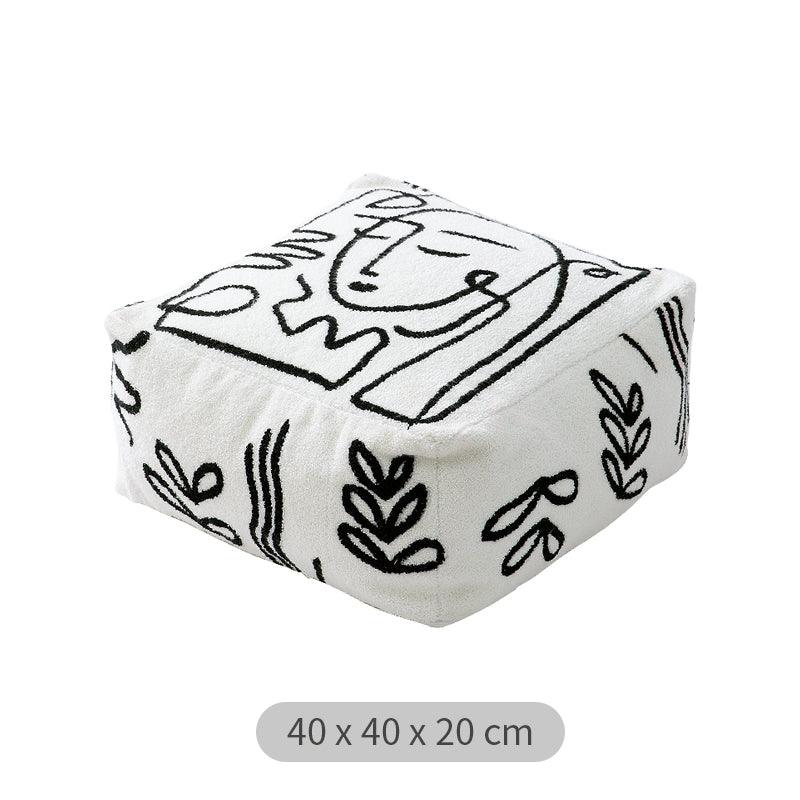 Lera Floor Round Pouffe - HomeCozify