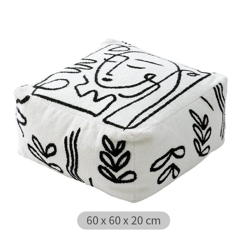Lera Floor Round Pouffe - HomeCozify