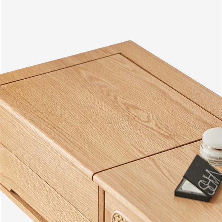 Lucia Solid Wood Vanity Table & Stool - HomeCozify