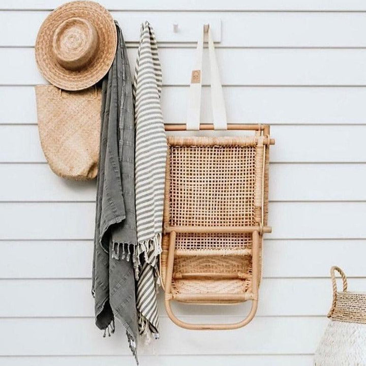 Nicollette Handmade Rattan Folding Deck Chair - HomeCozify